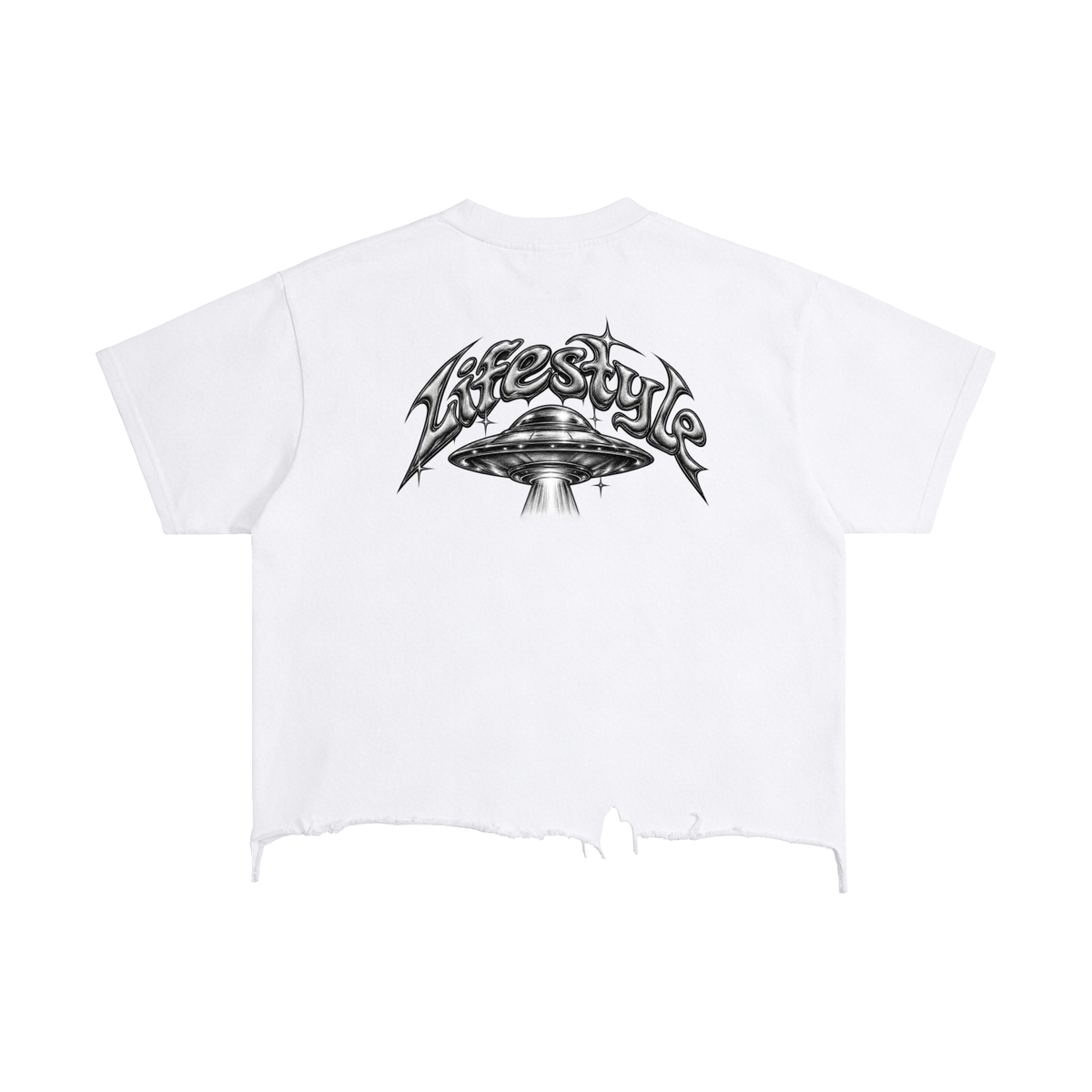 Kay Peezy - Vintage Wash Boxy Distressed Hem T-Shirt