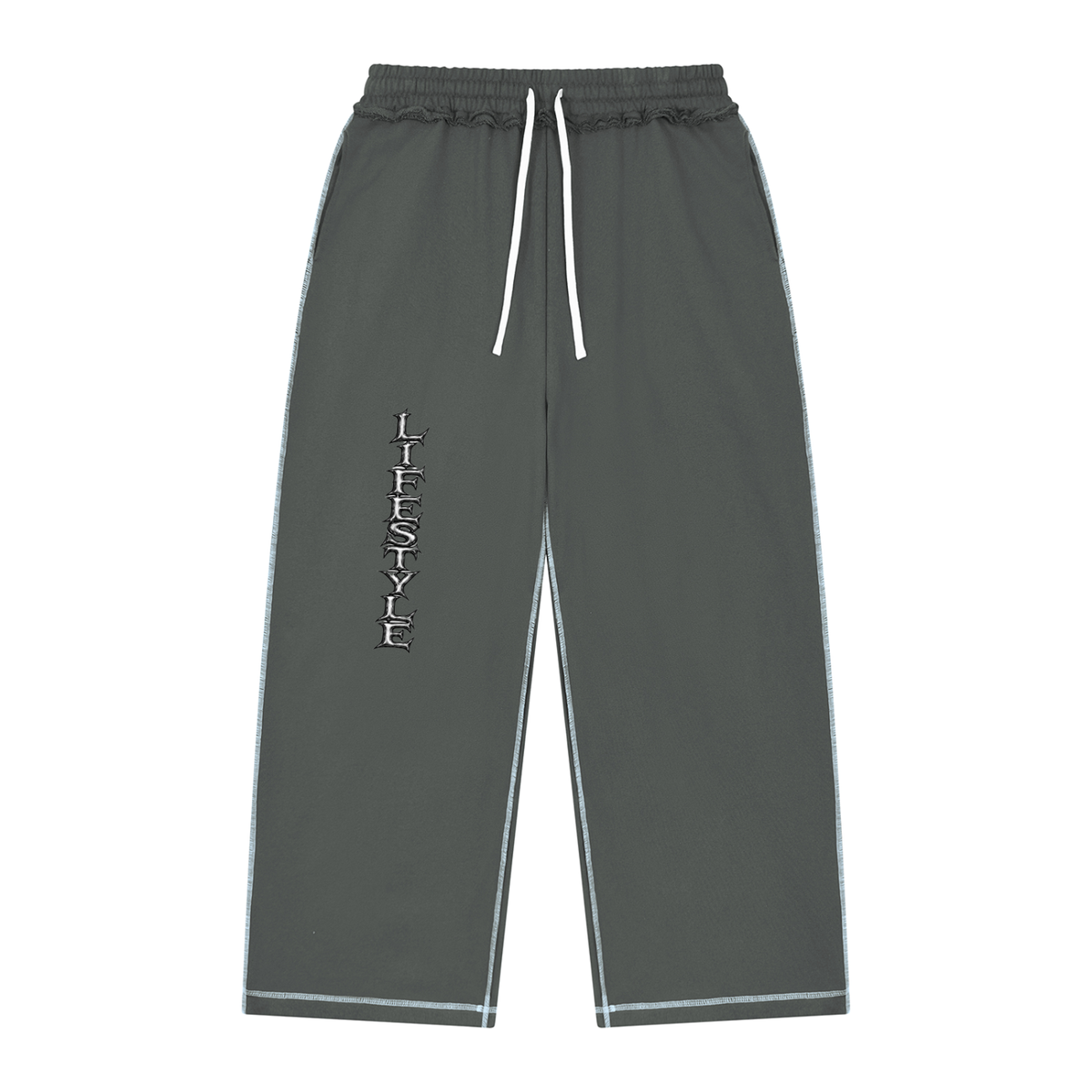 Kay Peezy - Raw Edge Topstitch Sweatpants
