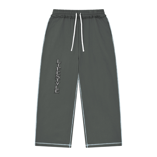 Kay Peezy - Raw Edge Topstitch Sweatpants